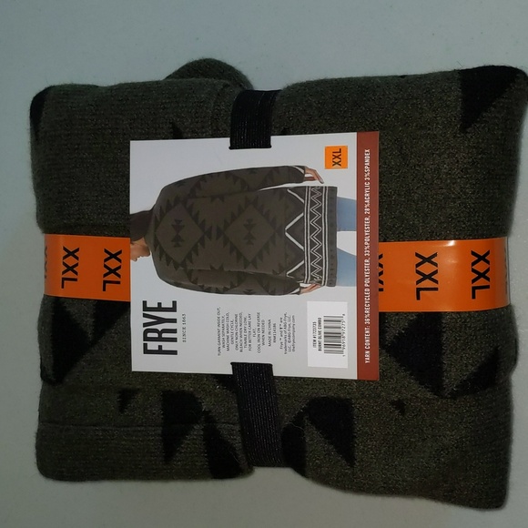 Frye Women's Size XXL Open Front Jacquard Pattern Cozy Cardigan w/Pockets New - Picture 6 of 8